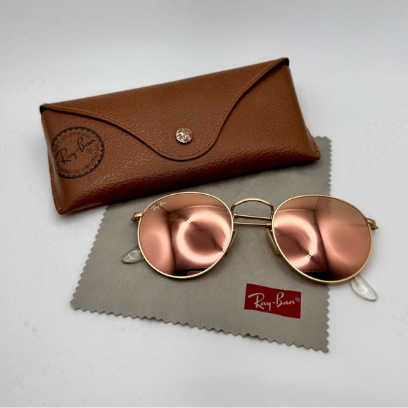 Ray-Ban Accessories - Ray-Ban RB3447 50-21-145 Round Sunglasses with Rose Gold Lenses